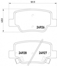 Комплект тормозных колодок PAGID T1906