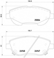 Комплект тормозных колодок PAGID T2039
