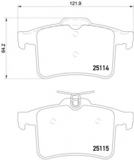 Комплект тормозных колодок PAGID T2072