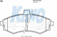 Комплект тормозных колодок KAVO PARTS BP-3016