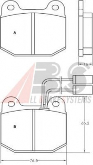 Комплект тормозных колодок A.B.S. 36171 OE