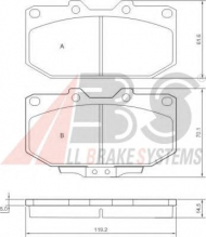 Комплект тормозных колодок A.B.S. 36718 OE