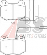 Комплект тормозных колодок A.B.S. 36822
