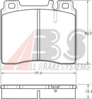 Комплект тормозных колодок A.B.S. 36825 OE