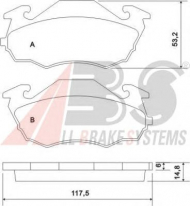 Комплект тормозных колодок A.B.S. 36971