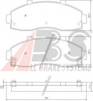 Комплект тормозных колодок A.B.S. 37044