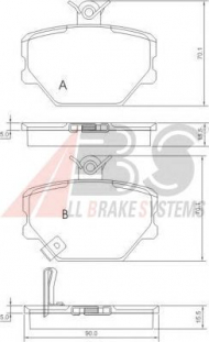 Комплект тормозных колодок A.B.S. 37220