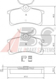 Комплект тормозных колодок A.B.S. 37270 OE