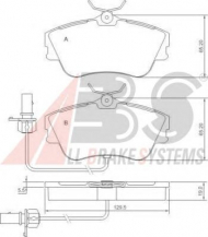 Комплект тормозных колодок A.B.S. 37274
