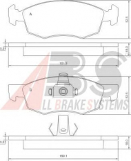 Комплект тормозных колодок A.B.S. 37286 OE