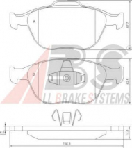 Комплект тормозных колодок A.B.S. 37349 OE