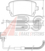 Комплект тормозных колодок A.B.S. 37368 OE