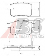 Комплект тормозных колодок A.B.S. 37756