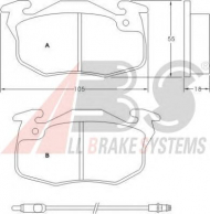Комплект тормозных колодок A.B.S. P 61 044