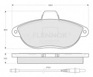 Комплект тормозных колодок FLENNOR FB210266