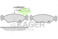 Комплект тормозных колодок KAGER 35-0221