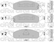 Комплект тормозных колодок CIFAM 822-355-0