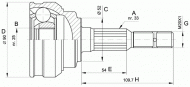 Шарнирный комплект OPEN PARTS CVJ5283.10