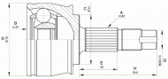 Шарнирный комплект OPEN PARTS CVJ5291.10