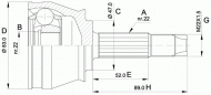 Шарнирный комплект OPEN PARTS CVJ5436.10
