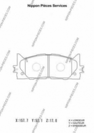 Комплект тормозных колодок NPS T360A110
