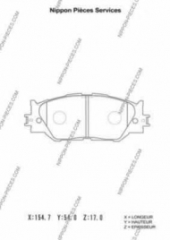Комплект тормозных колодок NPS T360A118