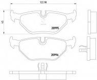 Комплект тормозных колодок HELLA PAGID 8DB 355 007-421