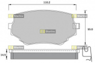 Комплект тормозных колодок STARLINE BD S397