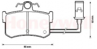 Комплект тормозных колодок BENDIX 572124B