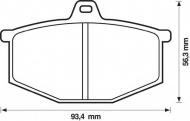 Комплект тормозных колодок BENDIX 571251B