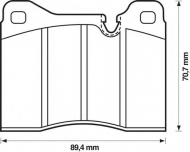 Комплект тормозных колодок BENDIX 571260B