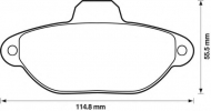 Комплект тормозных колодок BENDIX 571528B