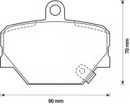 Комплект тормозных колодок BENDIX 571995B