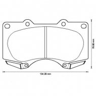 Комплект тормозных колодок BENDIX 572515B