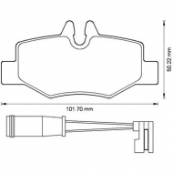 Комплект тормозных колодок BENDIX 573222B