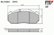 Комплект тормозных колодок FTE BL1759A4