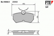 Комплект тормозных колодок FTE BL1666A3