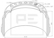 Тормозный барабан PE Automotive 146.086-00A