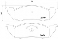 Комплект тормозных колодок MINTEX MDB2524