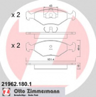 Комплект тормозных колодок ZIMMERMANN 21962.180.1