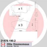 Комплект тормозных колодок ZIMMERMANN 21479.190.2