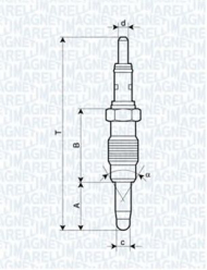 Свеча накаливания MAGNETI MARELLI 062900011304