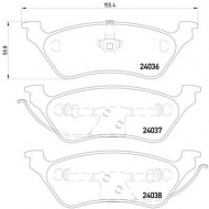 Комплект тормозных колодок HELLA 8DB 355 011-061