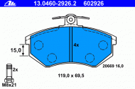 Комплект тормозных колодок ATE 13.0460-2926.2