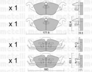 Комплект тормозных колодок METELLI 22-0257-0
