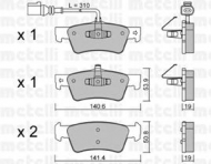 Комплект тормозных колодок METELLI 22-0661-1
