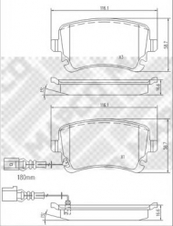 Комплект тормозных колодок MAPCO 6794