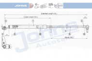Газовая пружина JOHNS 81 53 95-92