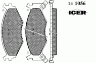 Комплект тормозных колодок ICER 141056