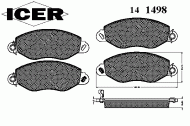 Комплект тормозных колодок ICER 141498